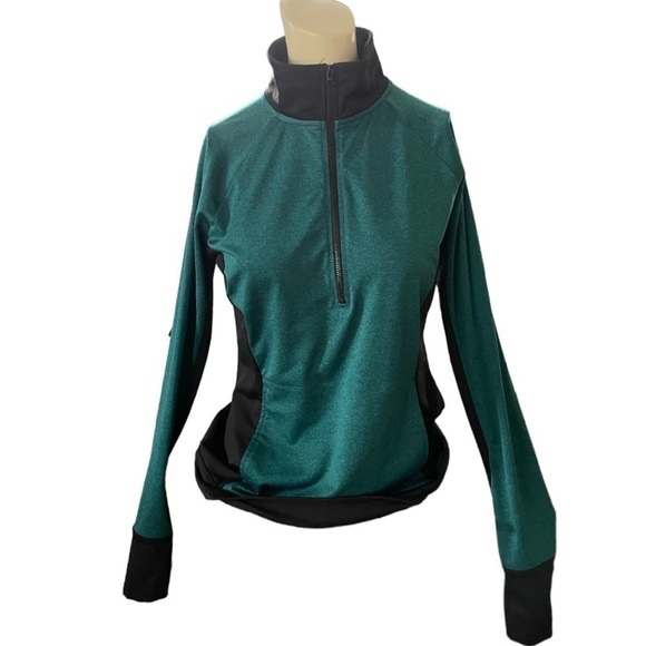 Aeropostale Live Love Dream Quarter Zip Teal & Black Pullover Size Small - Picture 7 of 8